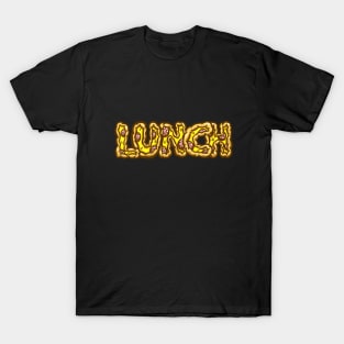 Pizza Lunch Slice Pepperoni Cartoon Word T-Shirt